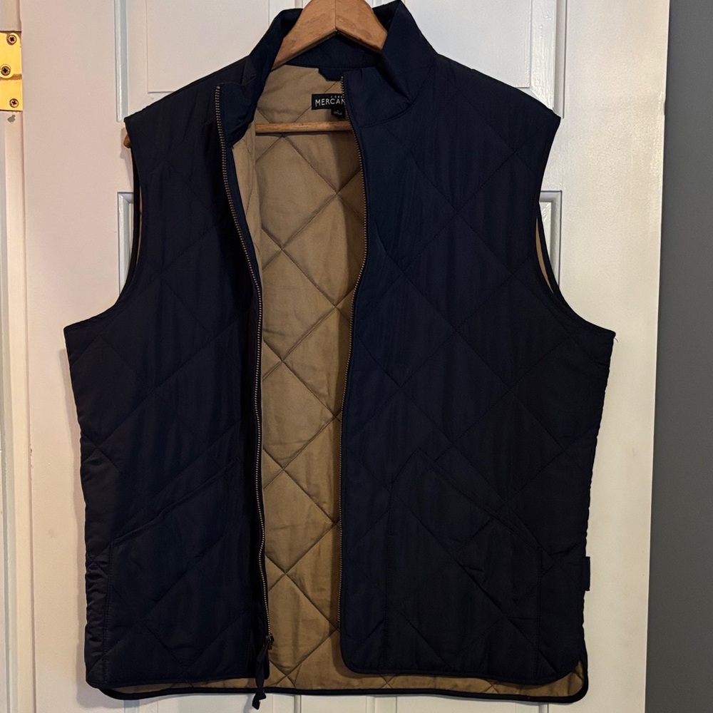 J Crew Navy Quilted Vest